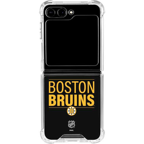 NHL Boston Bruins Lineup Galaxy Z Flip5 5G Clear Case