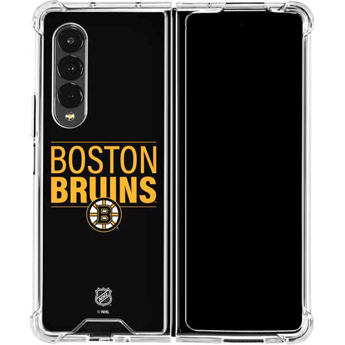 NHL Boston Bruins Lineup Galaxy Z Fold4 5G Clear Case