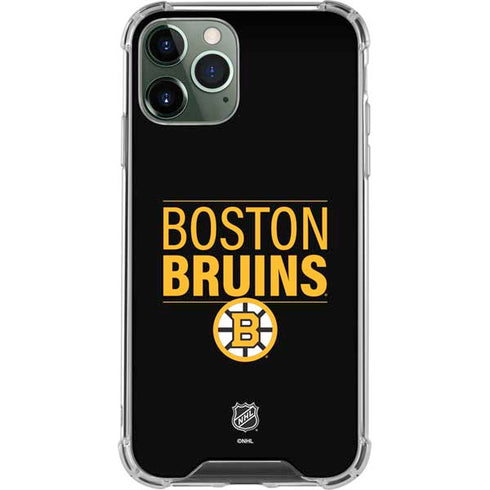 NHL Boston Bruins Lineup iPhone 12 Pro Max Clear Case