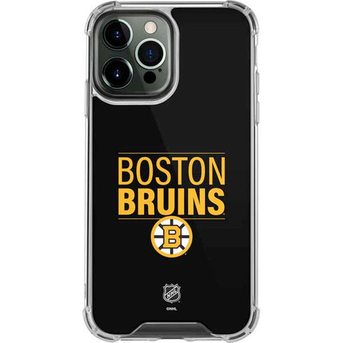 NHL Boston Bruins Lineup iPhone 14 Pro Max Clear Case
