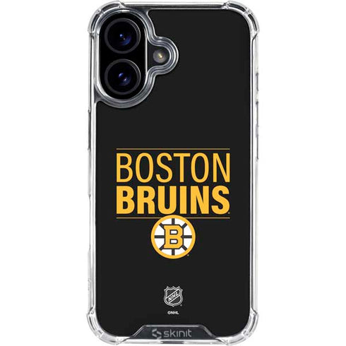 NHL Boston Bruins Lineup iPhone 16 Plus Clear Case