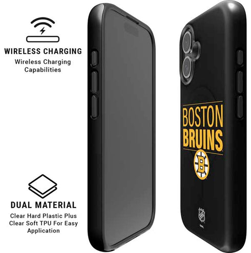 NHL Boston Bruins Lineup iPhone 16 Plus Magsafe Impact Case
