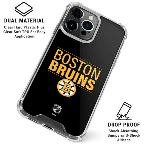 NHL Boston Bruins Lineup iPhone 16 Pro Clear Case