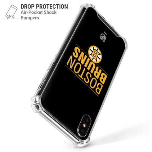 NHL Boston Bruins Lineup iPhone XS Max Clear Case