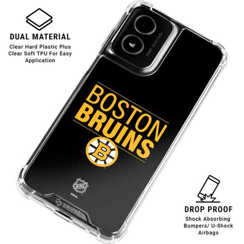 NHL Boston Bruins Lineup Moto G Power 5G (2024) Clear Case