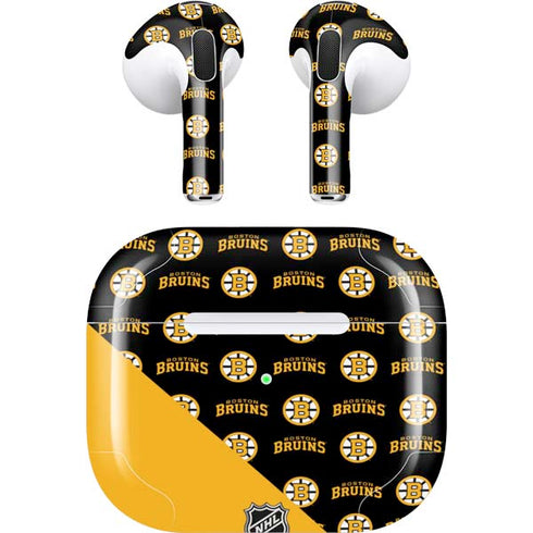 NHL Boston Bruins Pattern Apple AirPods (3rd Gen 2021) Skin