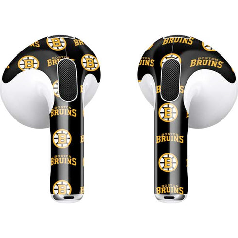NHL Boston Bruins Pattern Apple AirPods (3rd Gen 2021) Skin