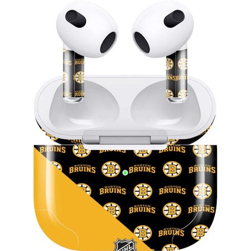 NHL Boston Bruins Pattern Apple AirPods (3rd Gen 2021) Skin