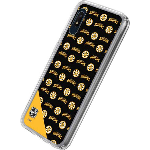 NHL Boston Bruins Pattern Galaxy A10e Clear Case