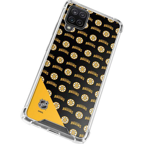 NHL Boston Bruins Pattern Galaxy A12 Clear Case