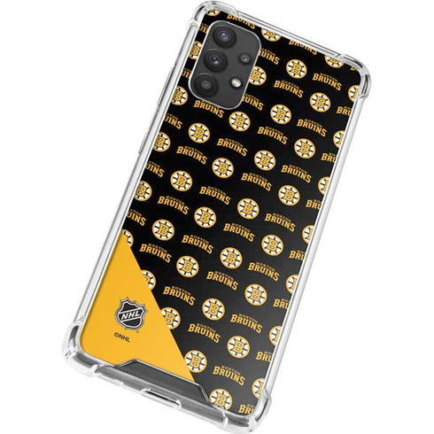 NHL Boston Bruins Pattern Galaxy A32 5G Clear Case