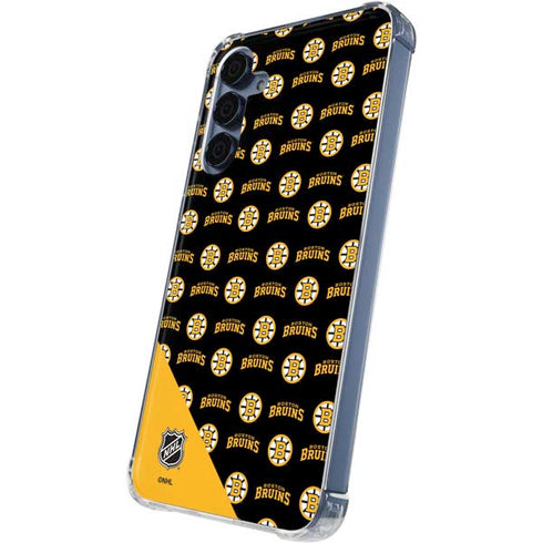 NHL Boston Bruins Pattern Galaxy A35 5G Clear Case