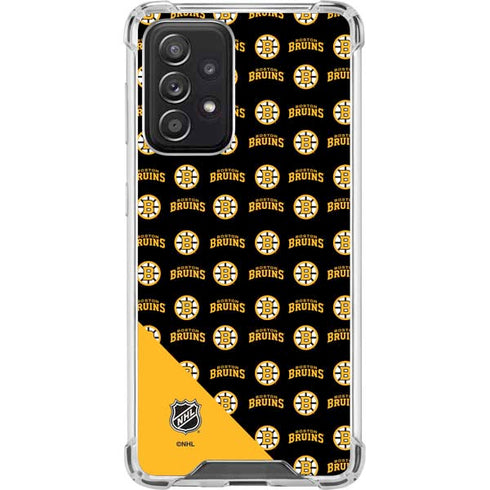 NHL Boston Bruins Pattern Galaxy A52 5G Clear Case