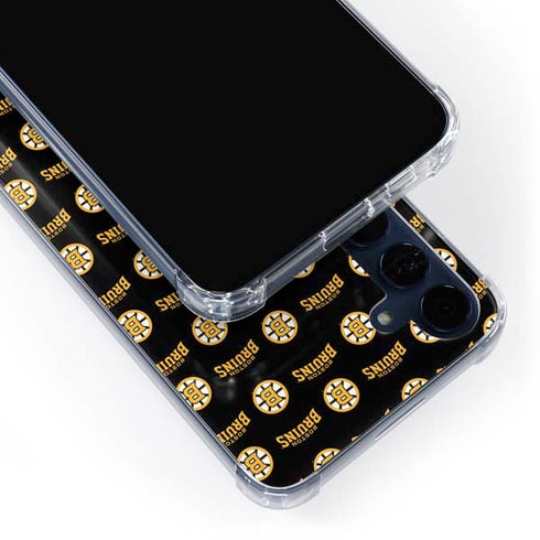 NHL Boston Bruins Pattern Galaxy A55 5G Clear Case