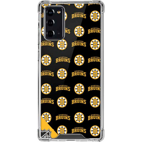 NHL Boston Bruins Pattern Galaxy Note20 5G Clear Case