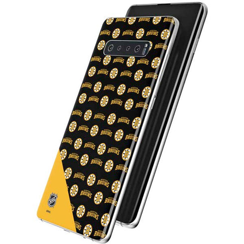 NHL Boston Bruins Pattern Galaxy S10 Plus Skin