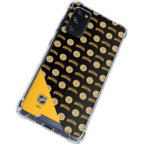 NHL Boston Bruins Pattern Galaxy S20 FE Clear Case