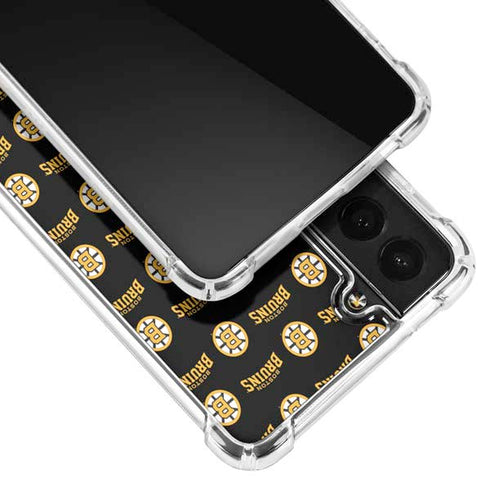 NHL Boston Bruins Pattern Galaxy S21 FE Clear Case