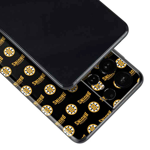 NHL Boston Bruins Pattern Galaxy S21 Ultra 5G Skin