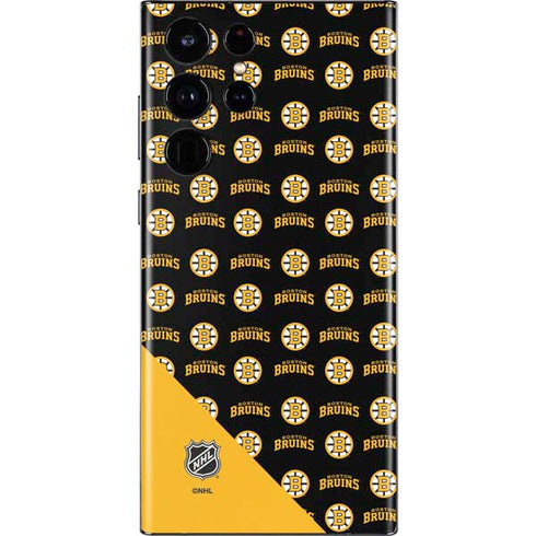 NHL Boston Bruins Pattern Galaxy S22 Ultra Skin