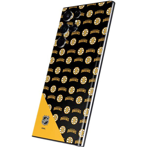 NHL Boston Bruins Pattern Galaxy S22 Ultra Skin