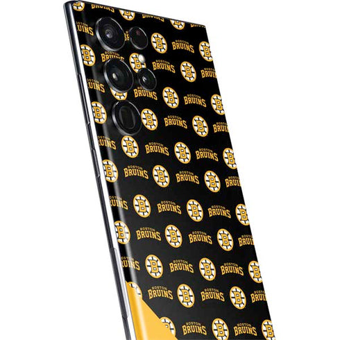 NHL Boston Bruins Pattern Galaxy S22 Ultra Skin