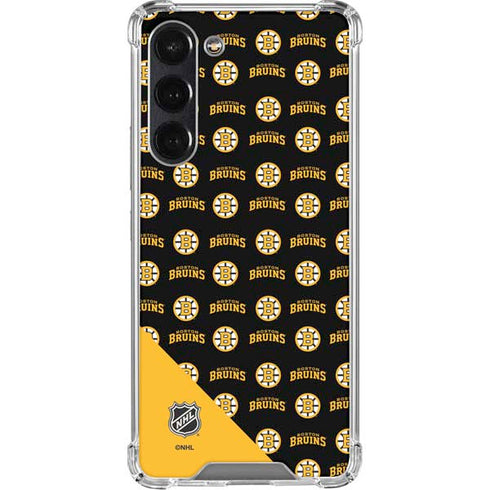 NHL Boston Bruins Pattern Galaxy S23 FE Clear Case