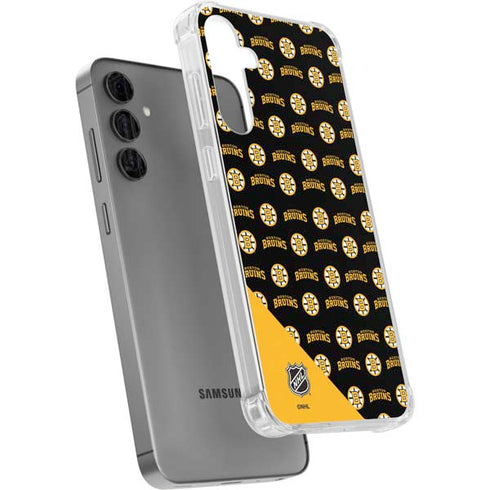 NHL Boston Bruins Pattern Galaxy S24 Plus Clear Case