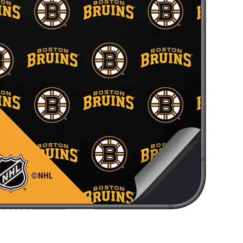 NHL Boston Bruins Pattern Galaxy S25 Skin