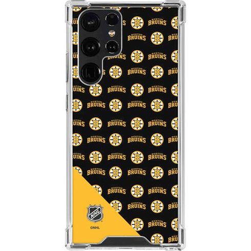 NHL Boston Bruins Pattern Galaxy S24 Ultra Clear Case