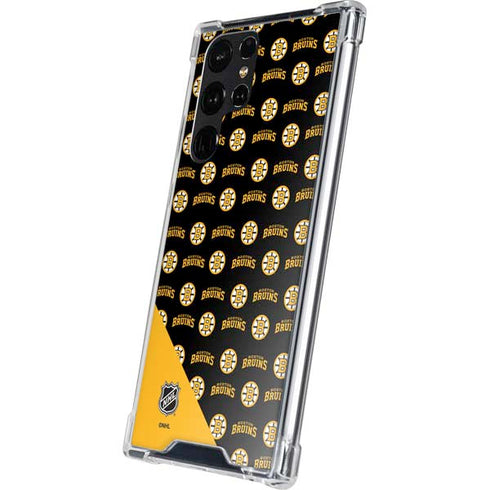 NHL Boston Bruins Pattern Galaxy S24 Ultra Clear Case