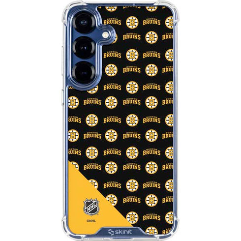 NHL Boston Bruins Pattern Galaxy S25 Plus Clear Case