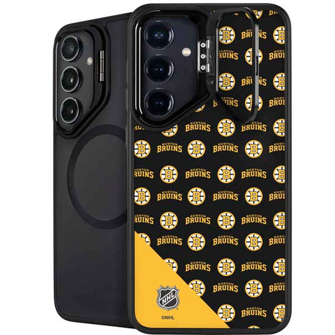 NHL Boston Bruins Pattern Galaxy S25 Plus Kickstand Case
