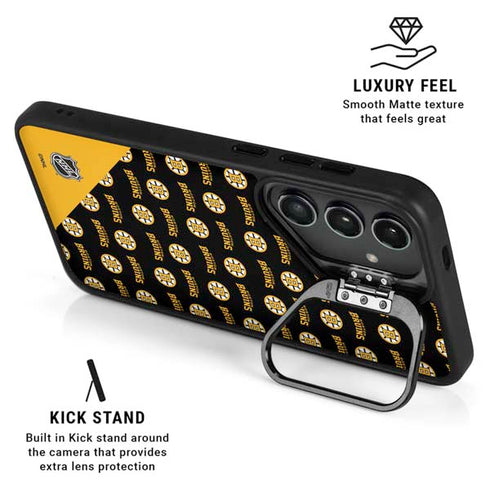 NHL Boston Bruins Pattern Galaxy S26 Kickstand Case