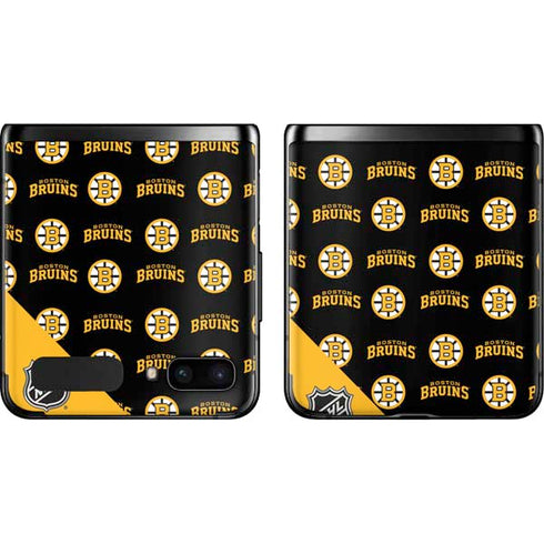 NHL Boston Bruins Pattern Galaxy Z Flip Skin