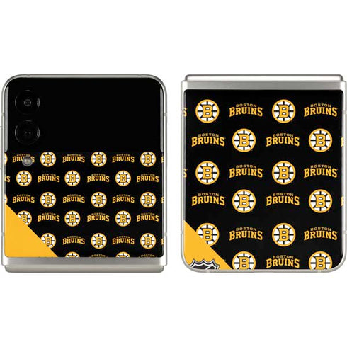 NHL Boston Bruins Pattern Galaxy Z Flip3 5G Skin