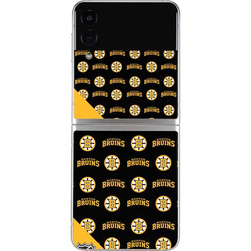 NHL Boston Bruins Pattern Galaxy Z Flip3 5G Skin