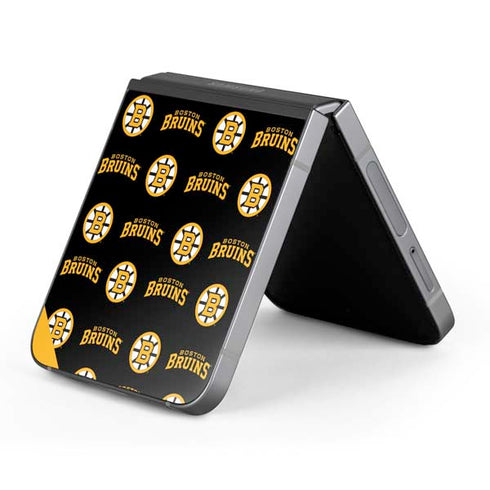 NHL Boston Bruins Pattern Galaxy Z Flip6 Skin