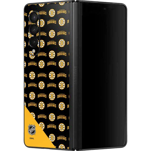 NHL Boston Bruins Pattern Galaxy Z Fold3 5G Skin