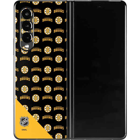 NHL Boston Bruins Pattern Galaxy Z Fold3 5G Skin
