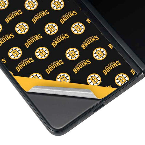 NHL Boston Bruins Pattern Galaxy Z Fold3 5G Skin