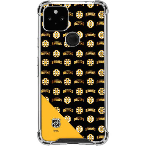 NHL Boston Bruins Pattern Google Pixel 4a 5G Clear Case
