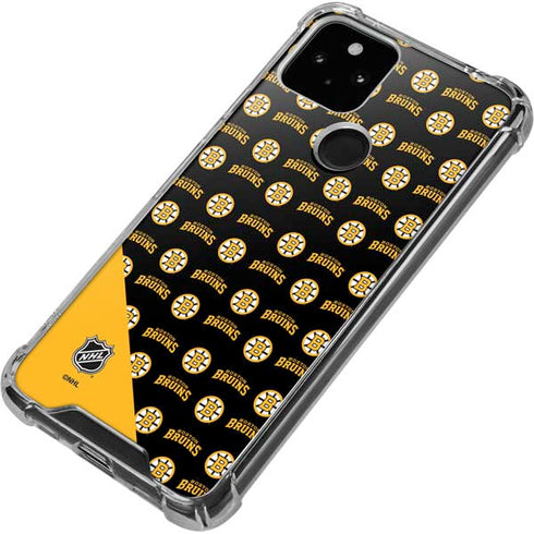 NHL Boston Bruins Pattern Google Pixel 4a 5G Clear Case