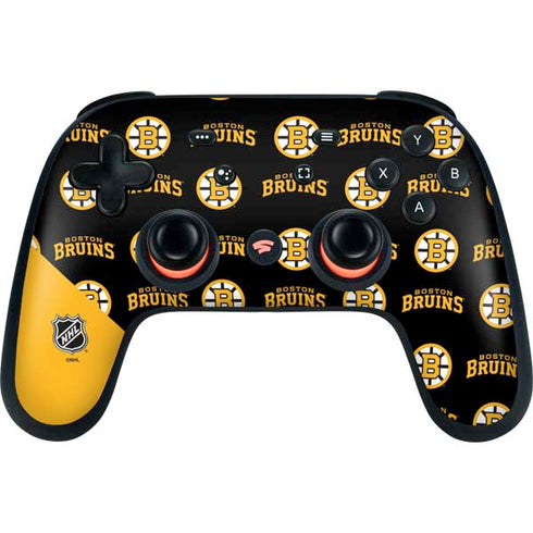 NHL Boston Bruins Pattern Google Stadia Controller Skin