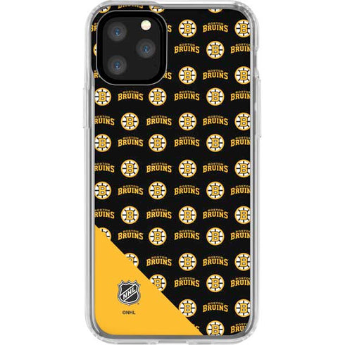 NHL Boston Bruins Pattern iPhone 11 Pro Clear Case