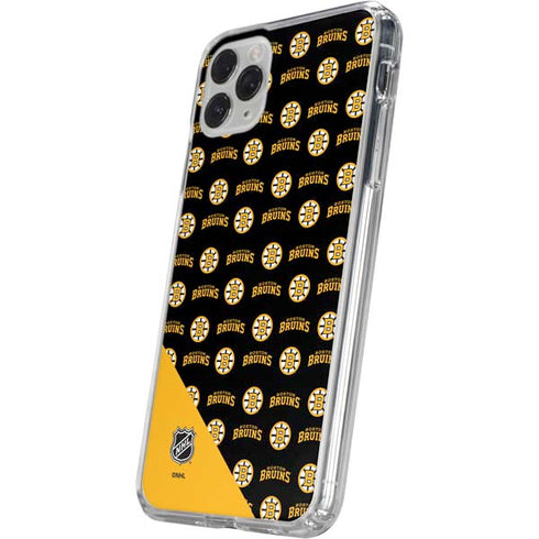 NHL Boston Bruins Pattern iPhone 11 Pro Clear Case