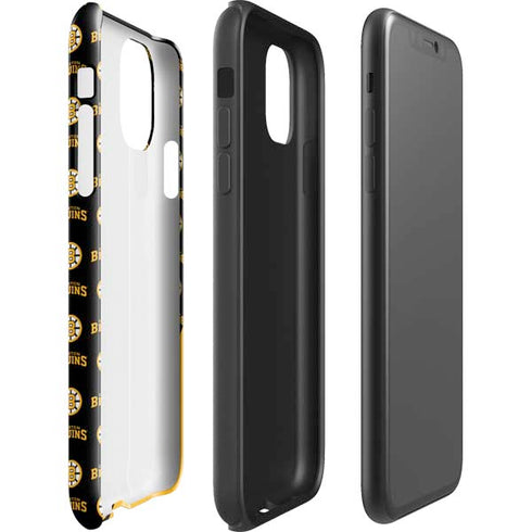 NHL Boston Bruins Pattern iPhone 11 Pro Max Impact Case
