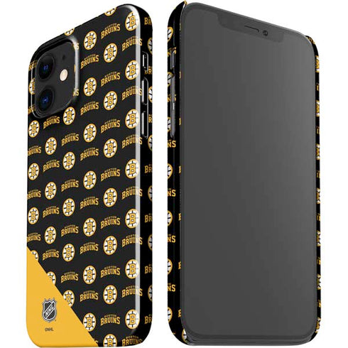 NHL Boston Bruins Pattern iPhone 12 Mini Lite Case