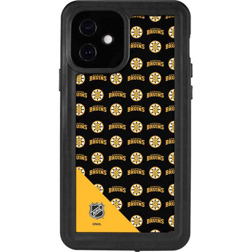 NHL Boston Bruins Pattern iPhone 12 Waterproof Case