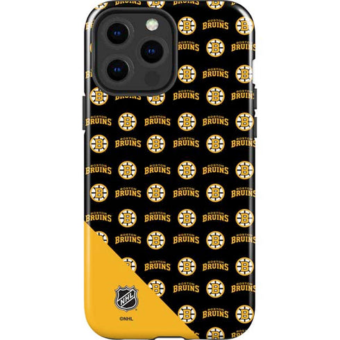 NHL Boston Bruins Pattern iPhone 13 Pro Max Impact Case